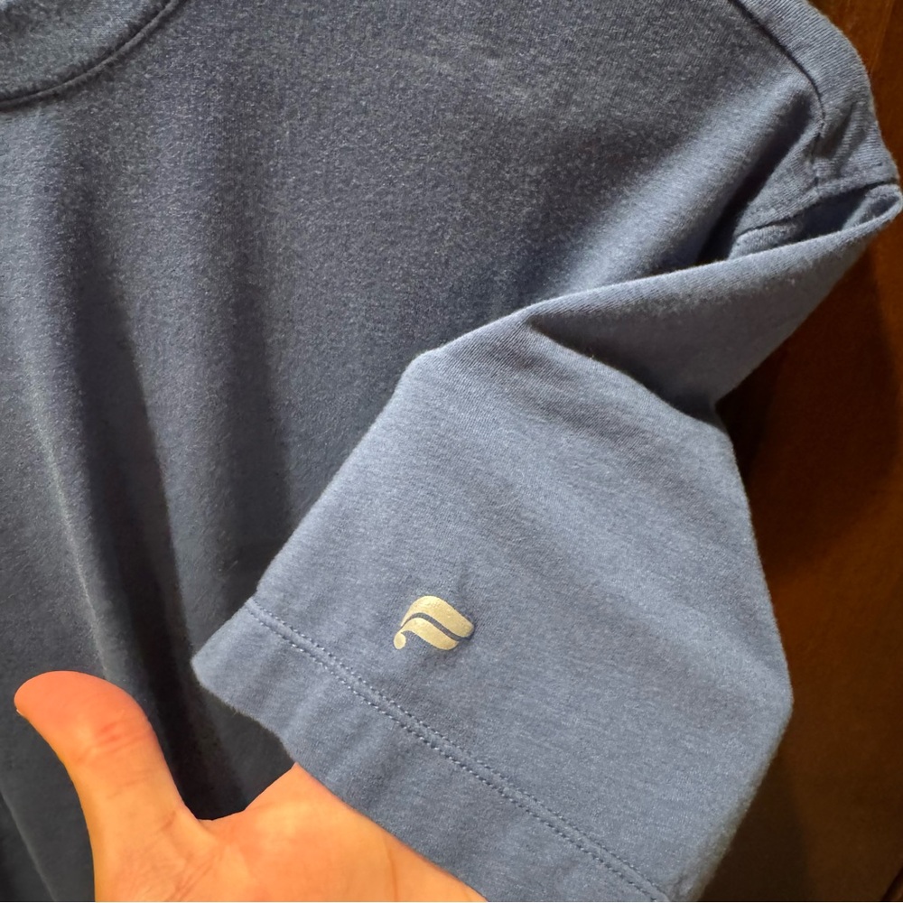 Fabletics Navy Short Sleeve Crew Tee